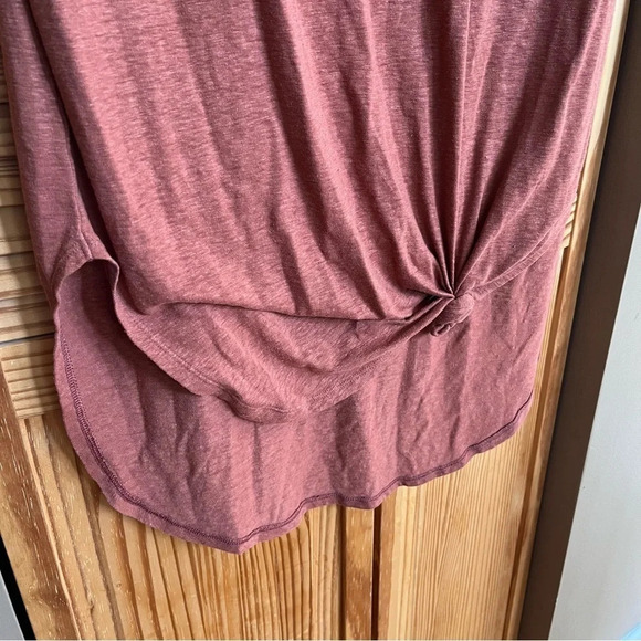 Aerie Dress Womens M Red Tank Scoop Neck Sleeveless Linen Blend Midi Solid - Picture 4 of 9